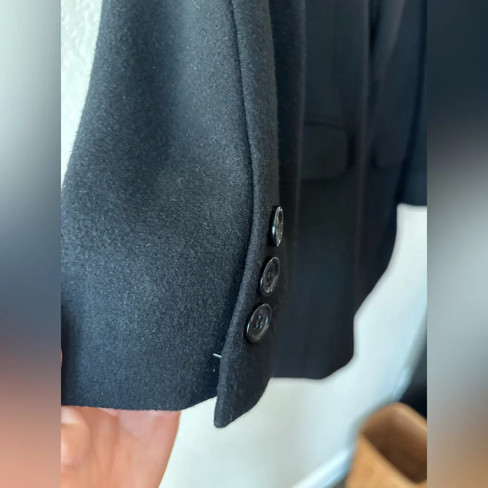 Gianfranco Ruffini ITALY Cashmere Blend‎ Men’s Sz 44L Black Sports Coat Blazer
